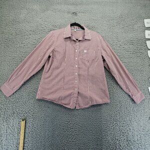 Cinch Shirt Womens XL Multicolor Button-Up Long Sleeve Striped Western Style